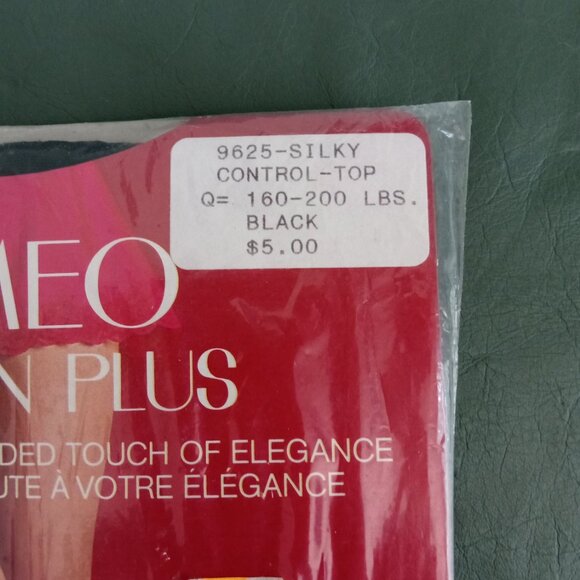 Cameo Ultrafine Plus Panty Hose Stocking 70's Night Shade 160-200 lbs Vintage - Picture 3 of 10